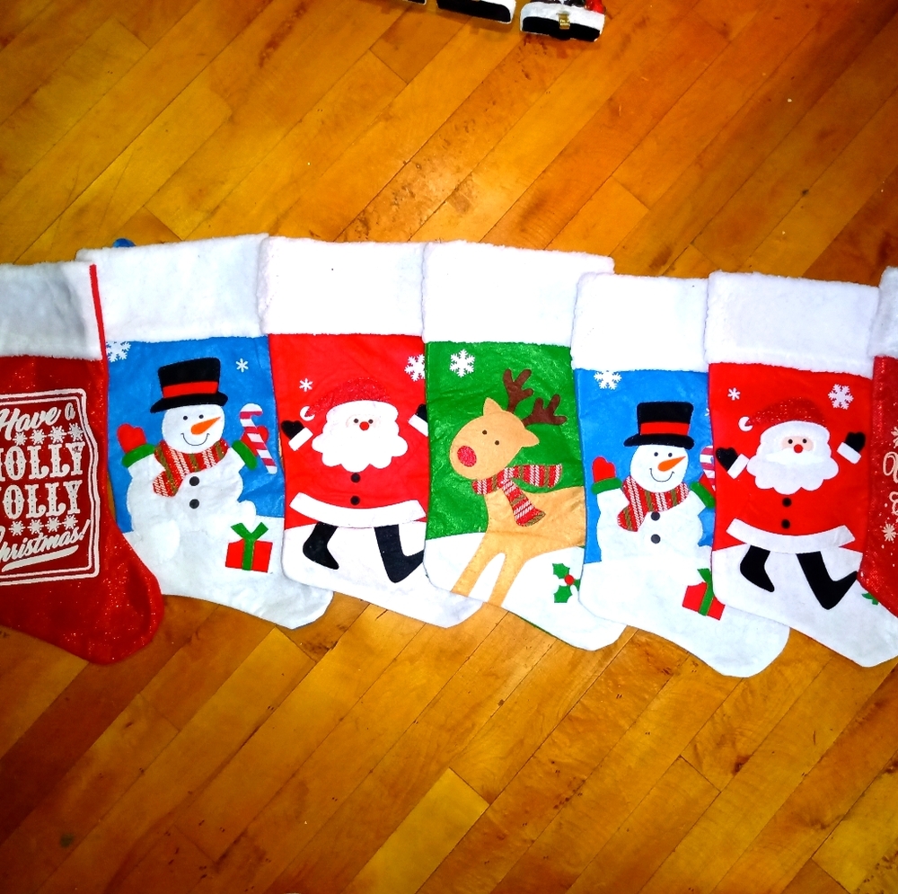 Family of 7 Christmas stockings
